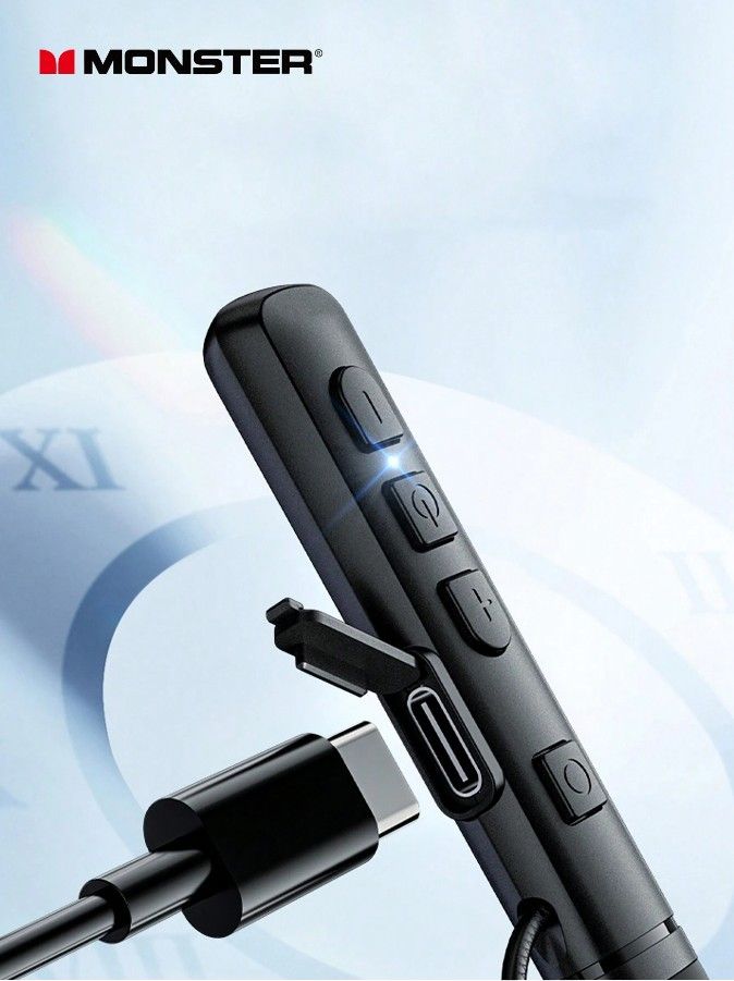 Monster - SG03 - Pro Wireless Neckband Earphones - Black Monster - SG03 - Pro Wireless Neckband Earphones - Black